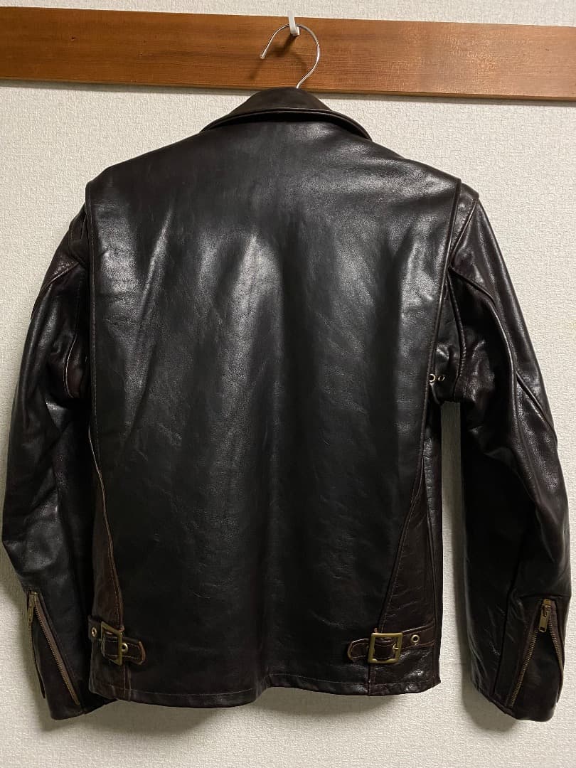 IcemanHショットトラッカージャケット 642VS 赤茶 本革 34