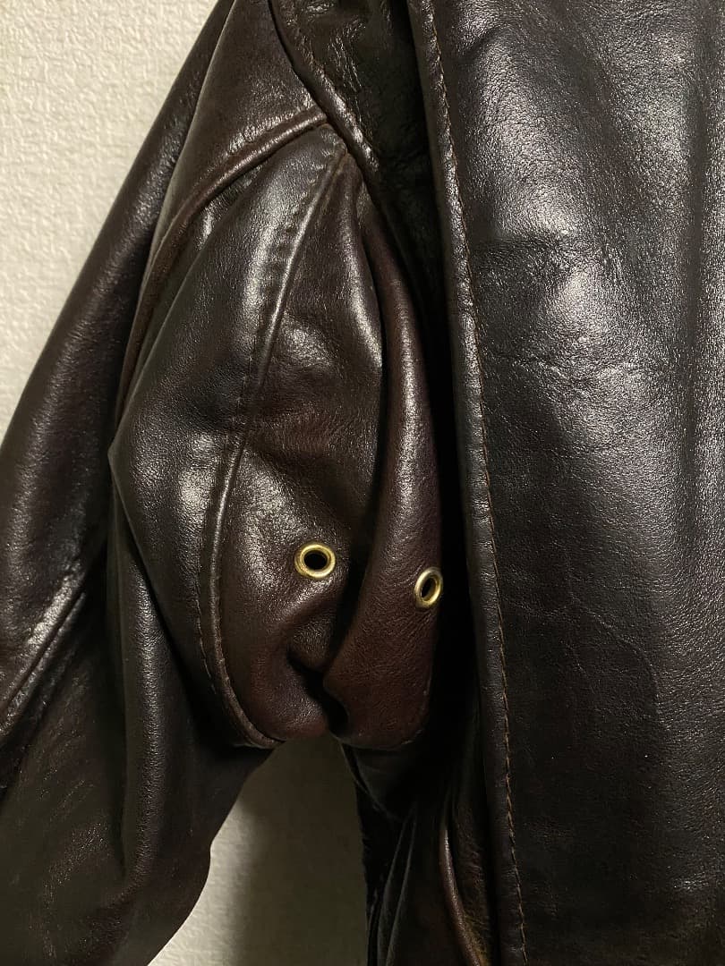 IcemanHショットトラッカージャケット 642VS 赤茶 本革 34