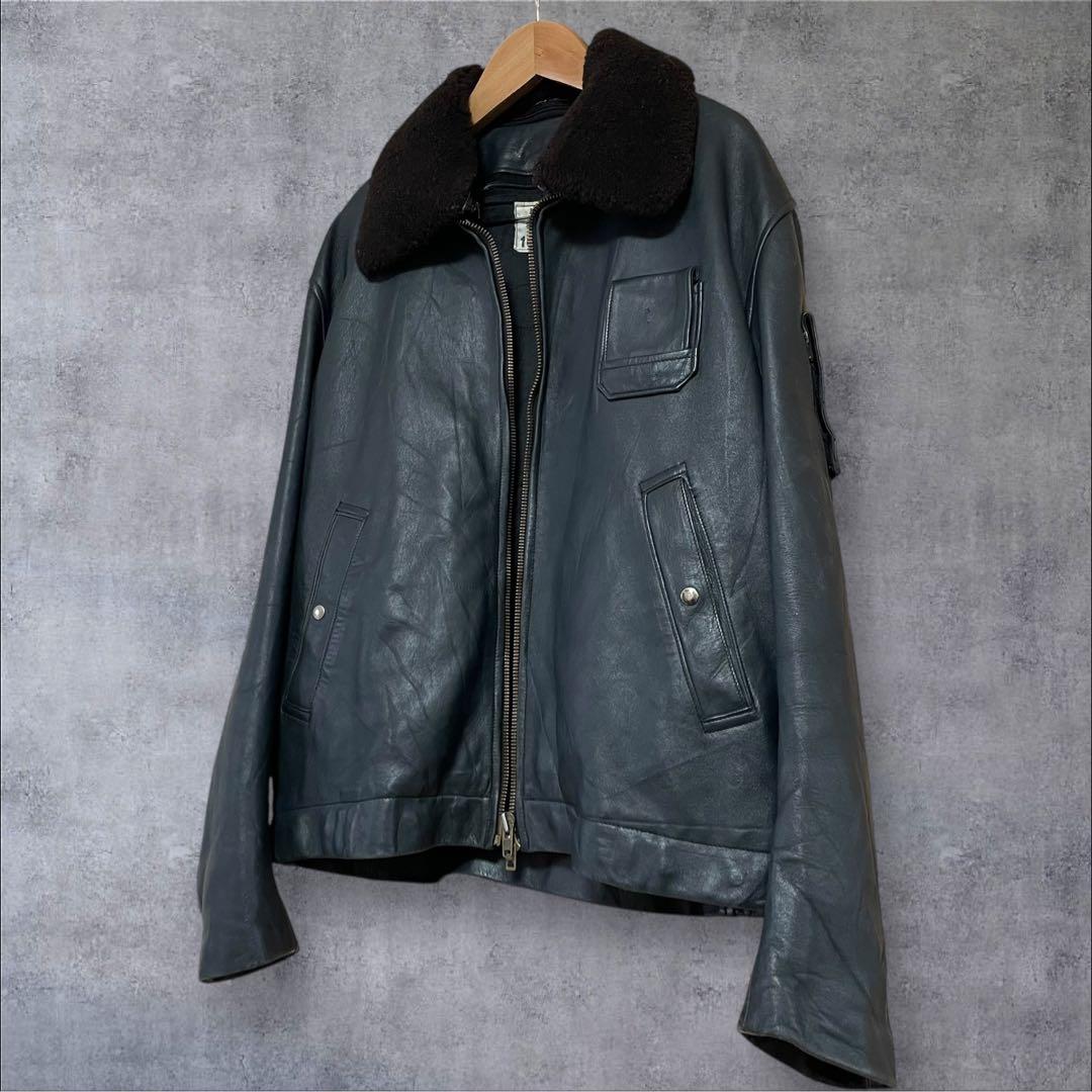 フランス空軍 pilot Leather Jacket ECLAIR zip