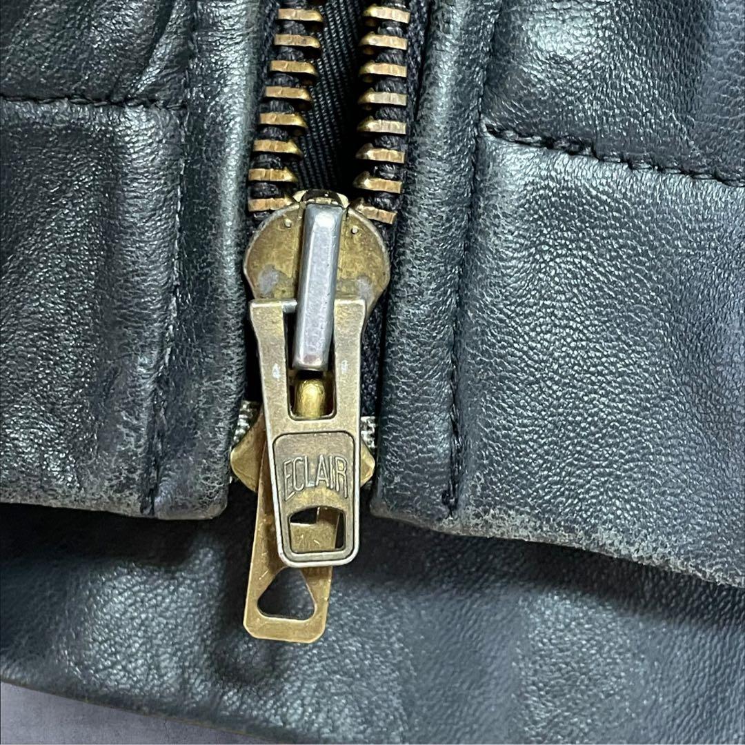フランス空軍 pilot Leather Jacket ECLAIR zip