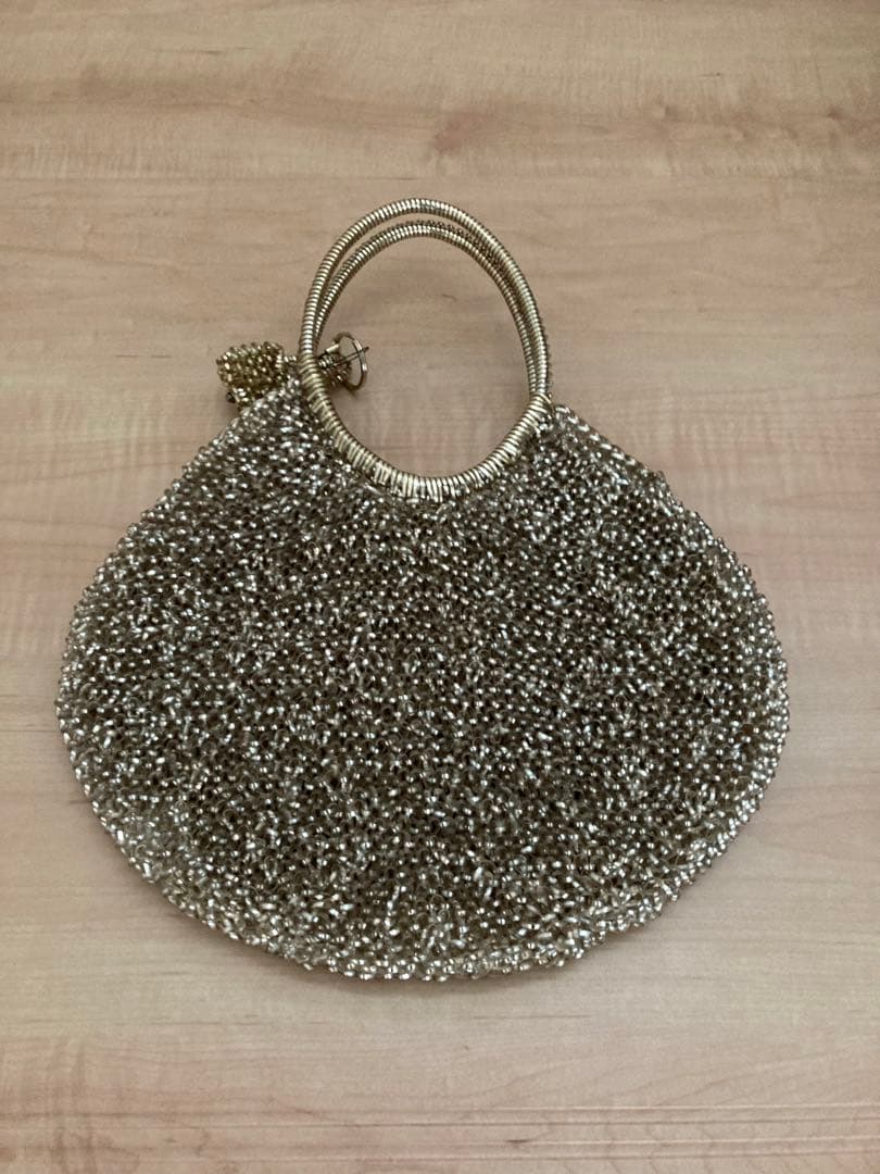 【美品】アンテプリマゴールド ビーズ ワイヤーバック★チャーム付き