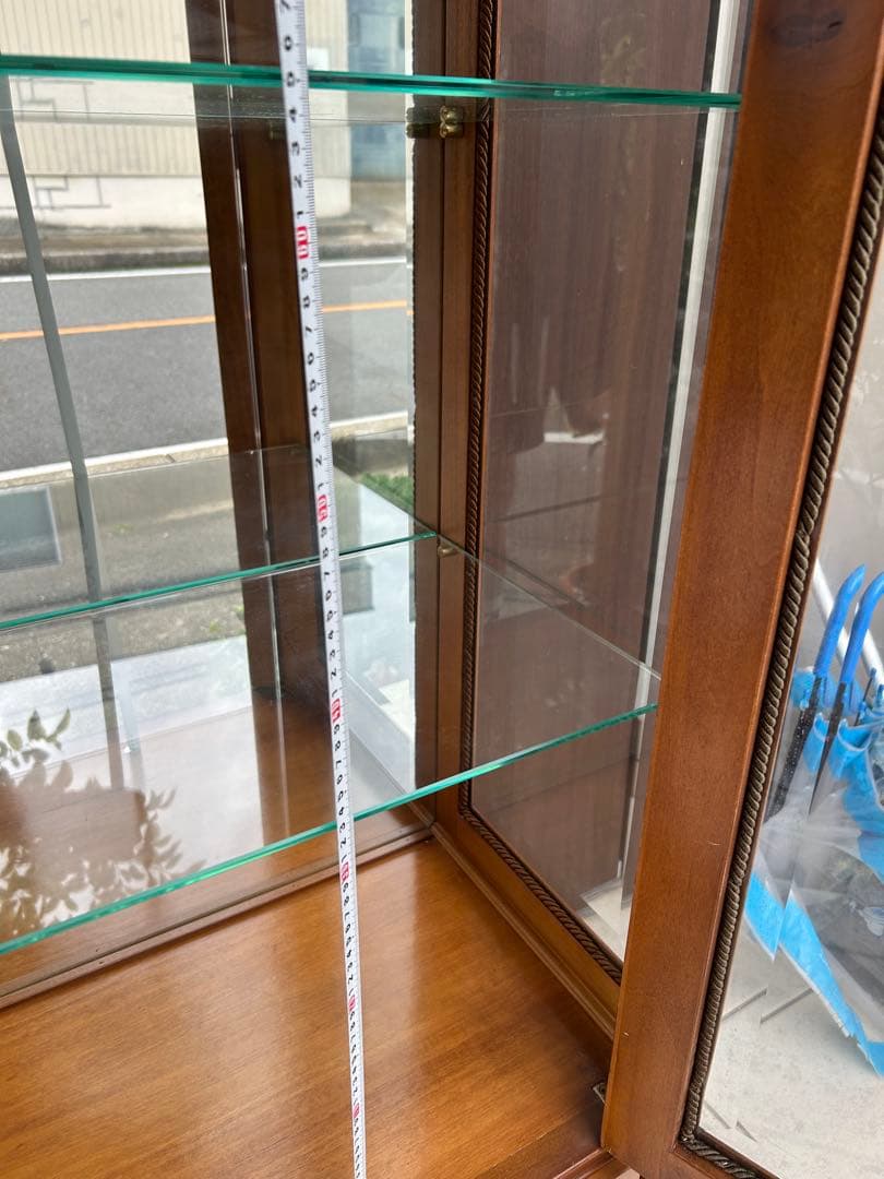 アンティーク　ヴィンテージ　ガラスキャビネット　ディスプレイ　食器棚