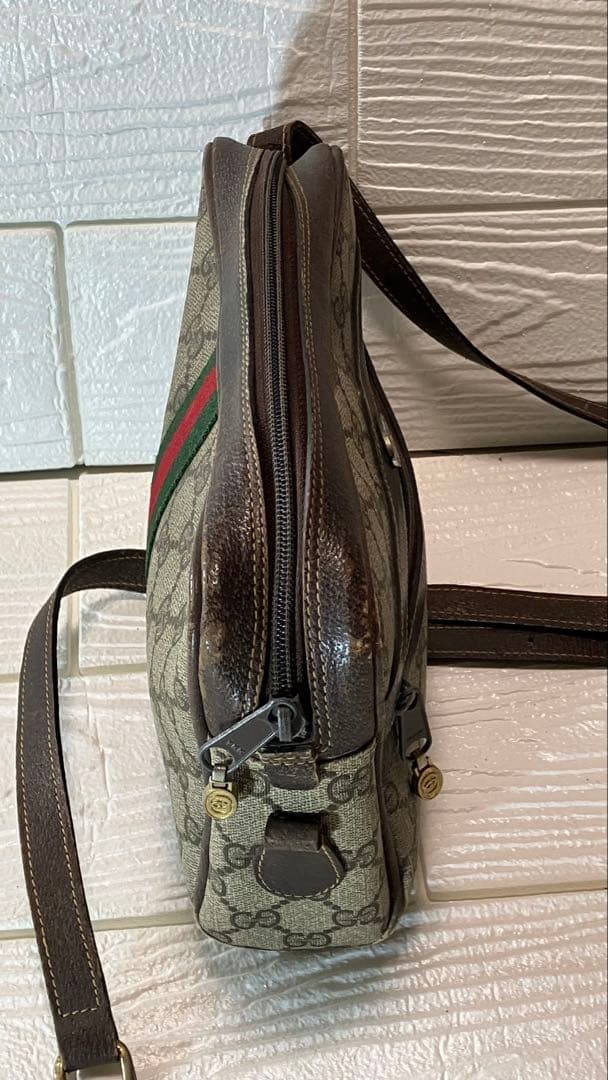 【訳あり】 GUCCIグッチ GG柄ショルダーバッグ ブラウン