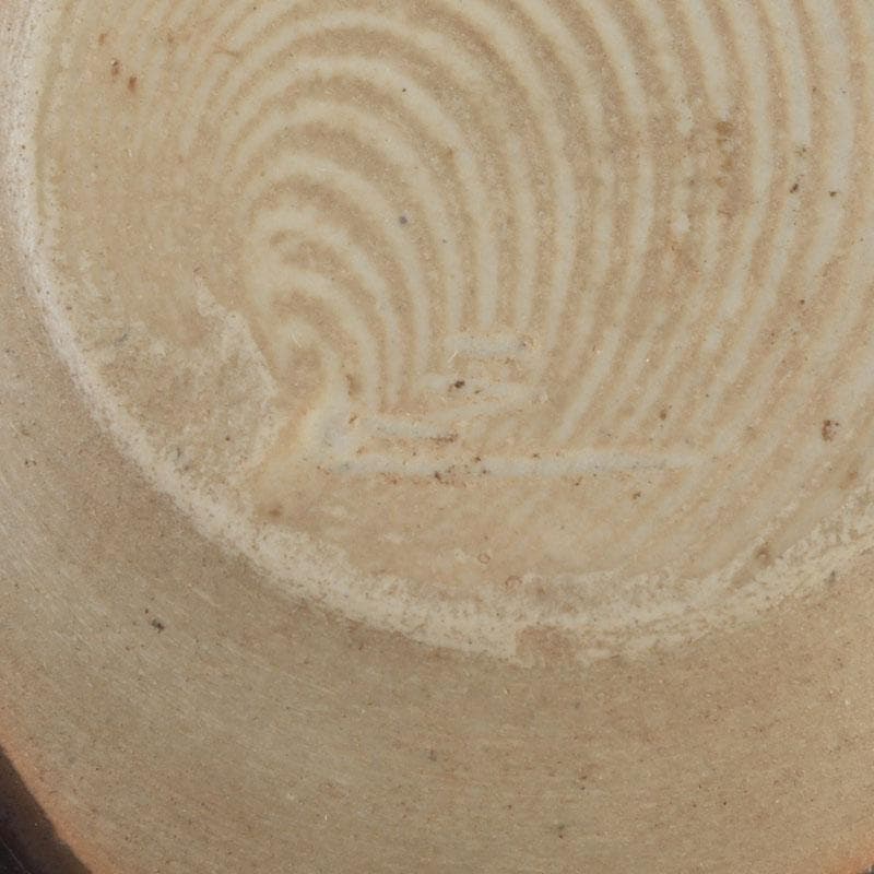 茶道具　瀬戸焼　桶谷定一造　文琳茶入　仕覆付　共箱　V　9501