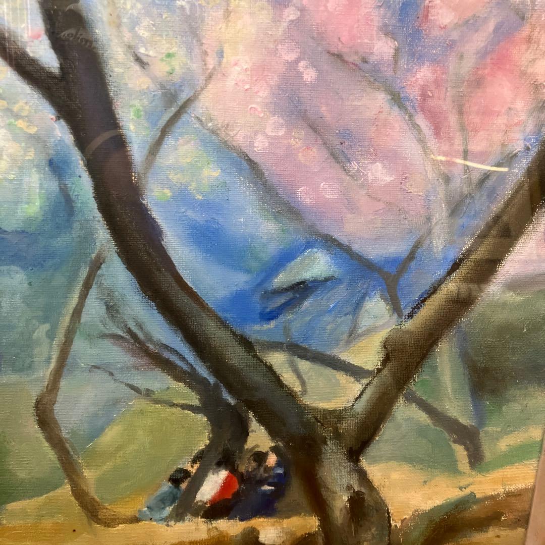 小島善太郎作 百草の梅林 油彩画 アート 絵画 額装 美術 芸術 日本画 風景画