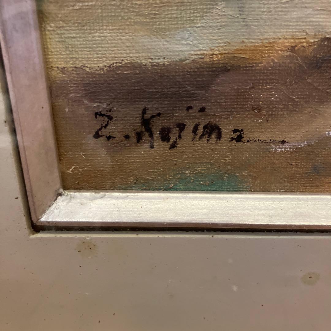 小島善太郎作 百草の梅林 油彩画 アート 絵画 額装 美術 芸術 日本画 風景画