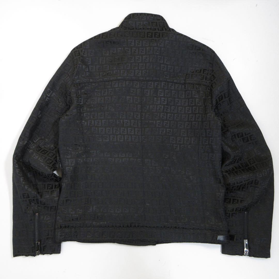 新品! FENDI フェンディ ズッカ柄 パディングライダースジャケット 42