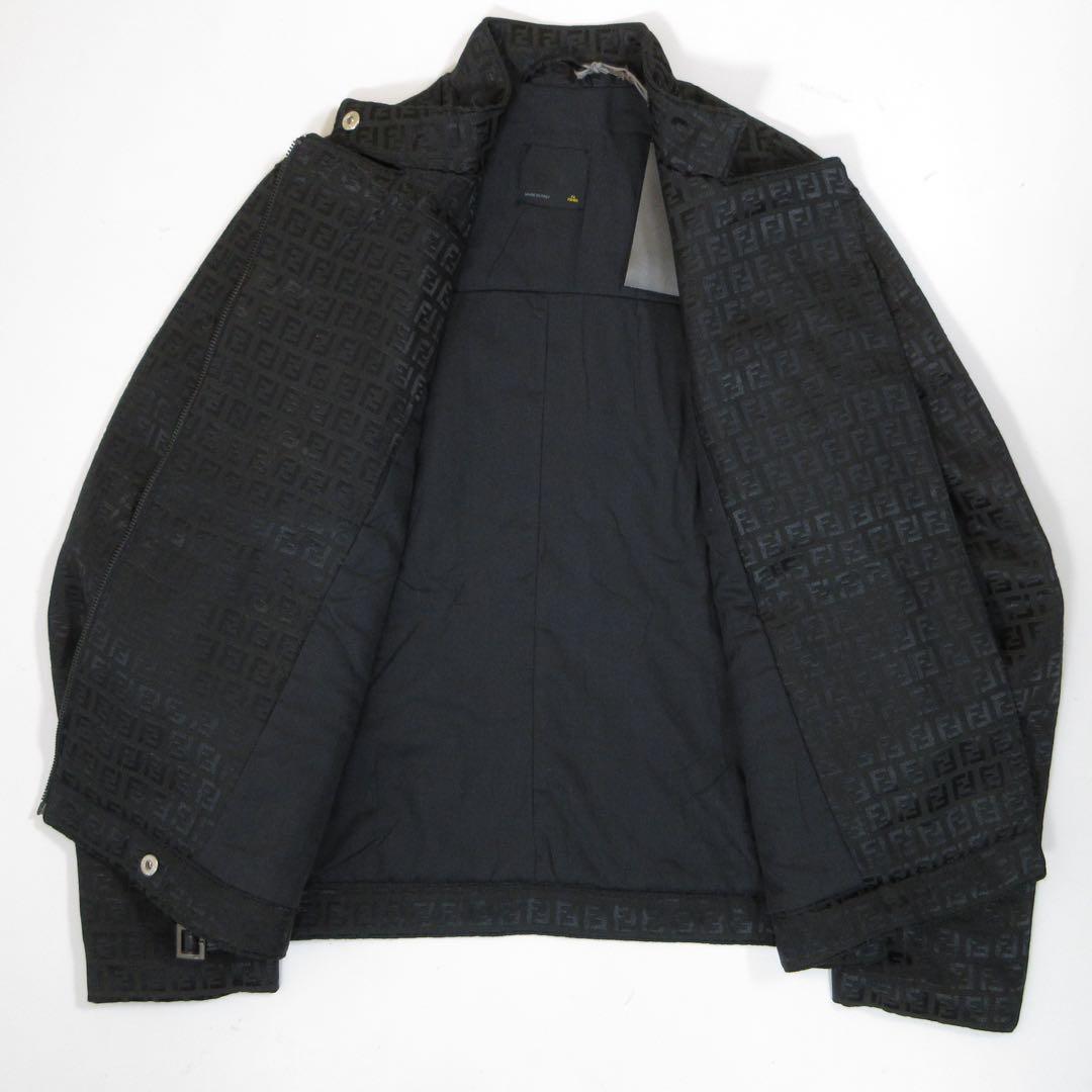 新品! FENDI フェンディ ズッカ柄 パディングライダースジャケット 42