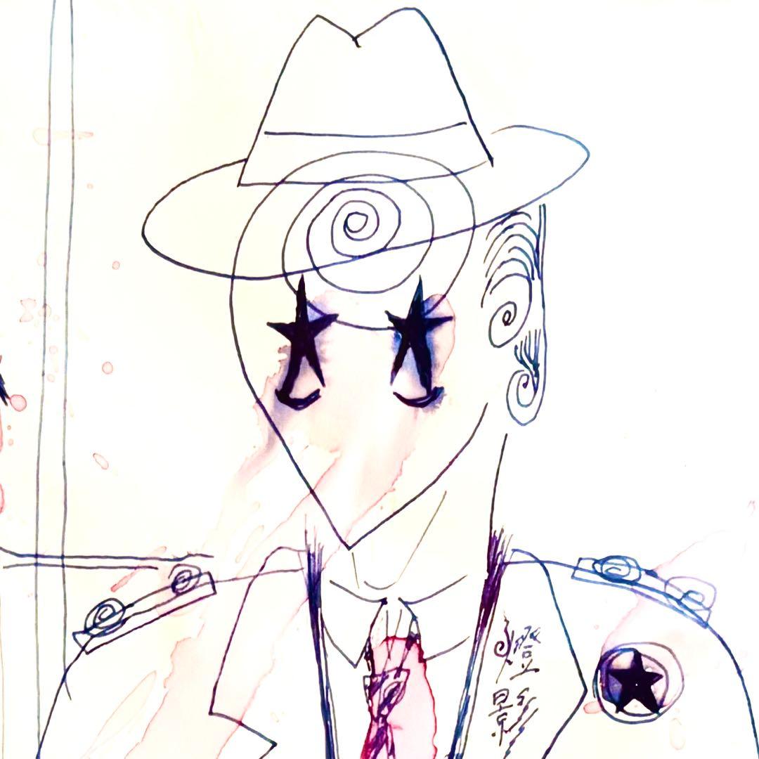 《ひとりでチェスをする探偵》絵画