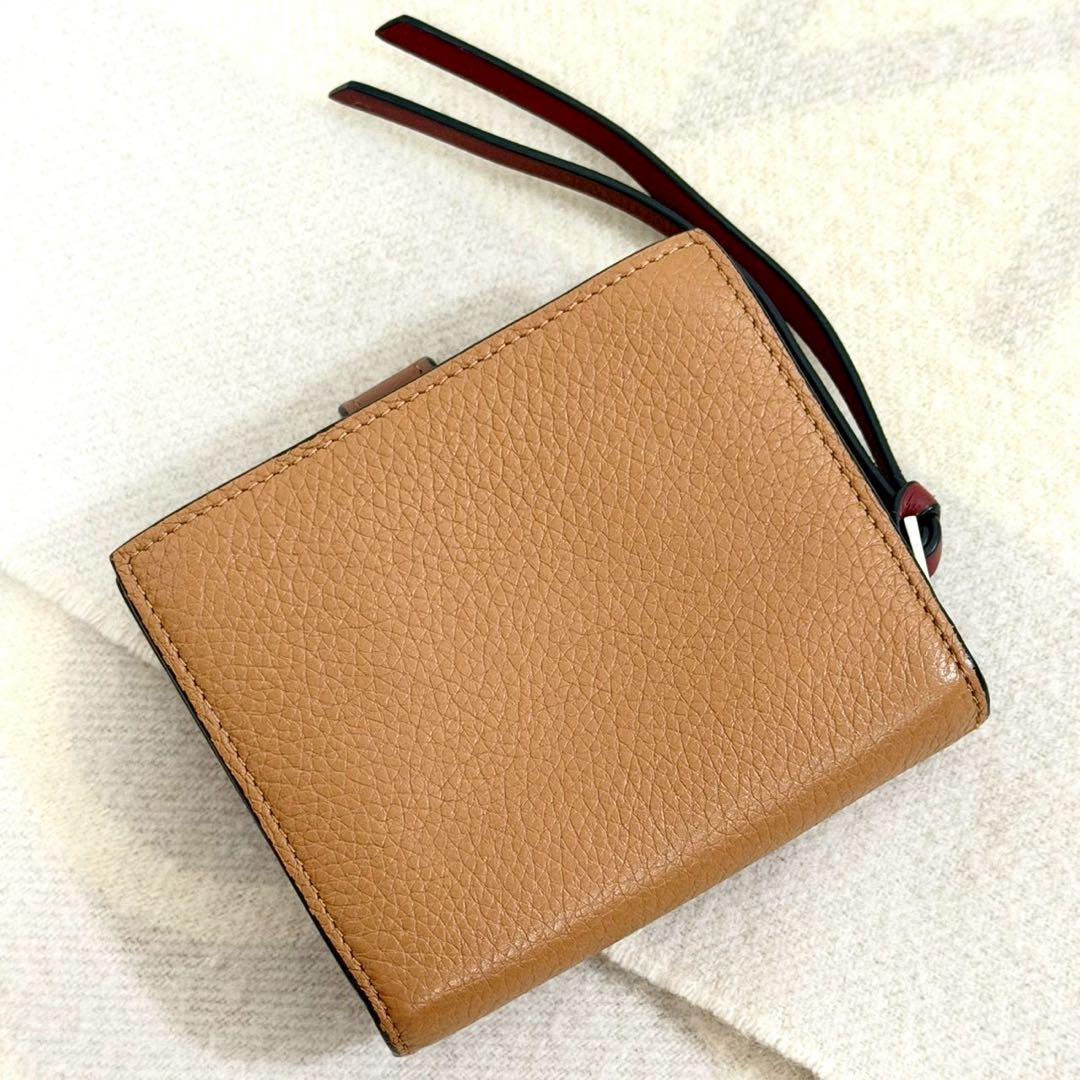 さねみんロエベ ソフトグレインカーフ コンパクト ジップ ウォレット 二つ