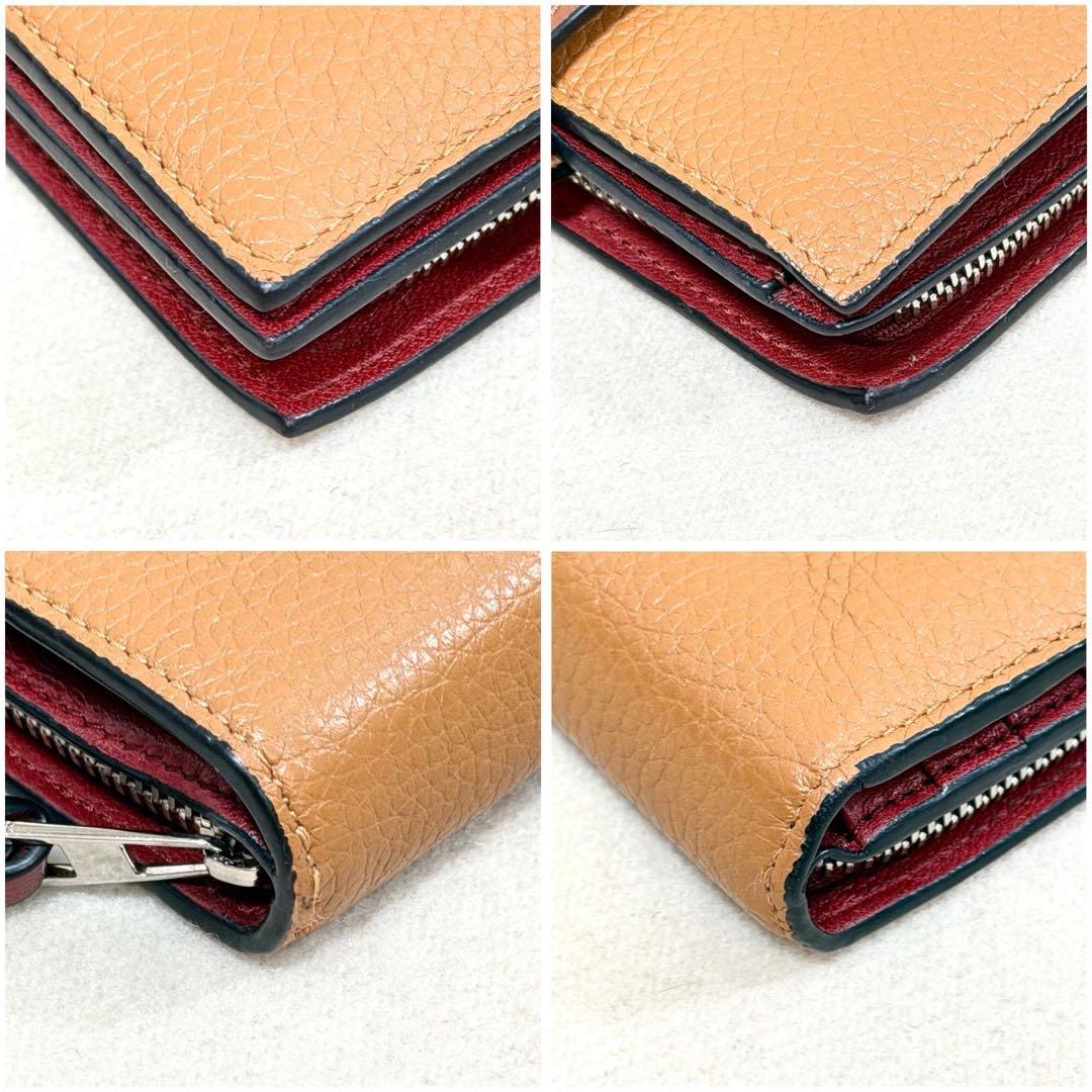 さねみんロエベ ソフトグレインカーフ コンパクト ジップ ウォレット 二つ