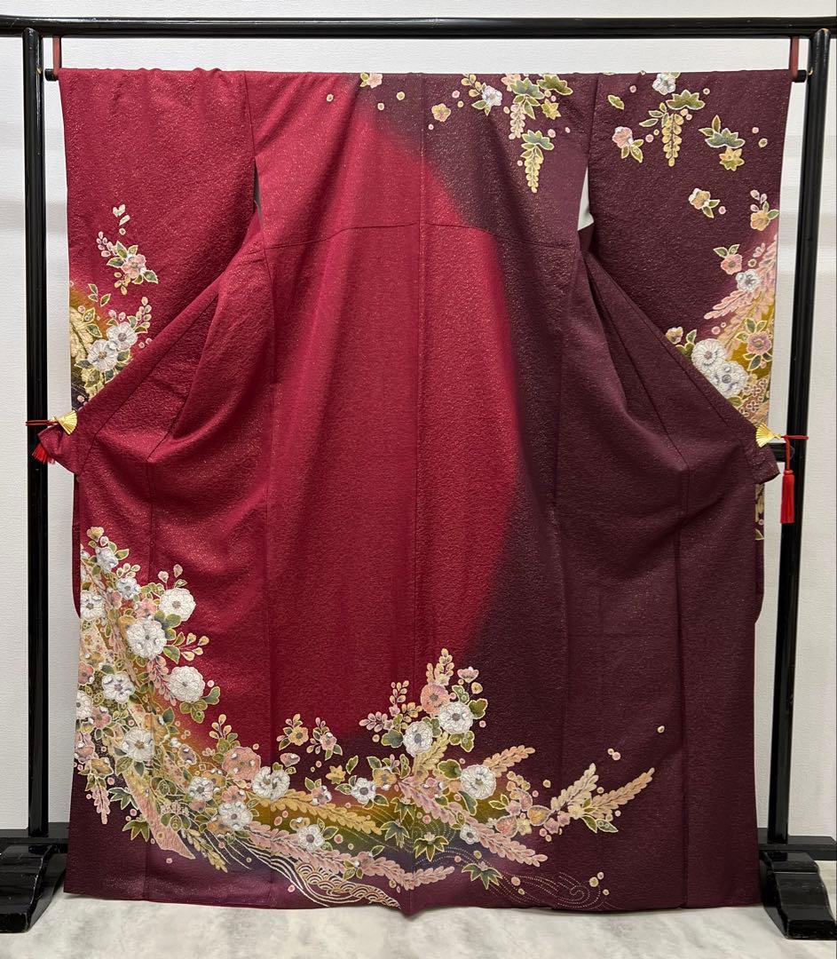 振り袖　フルセット　別誂長襦袢　辻ヶ花　金彩加工　金通し　全通袋帯　694