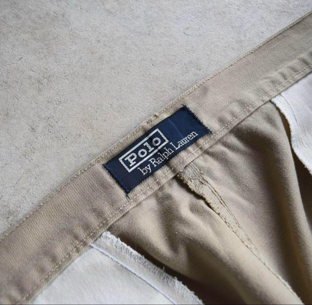 90s ラルフローレン ポロチノ タックチノ USA製 TALONジップ W32