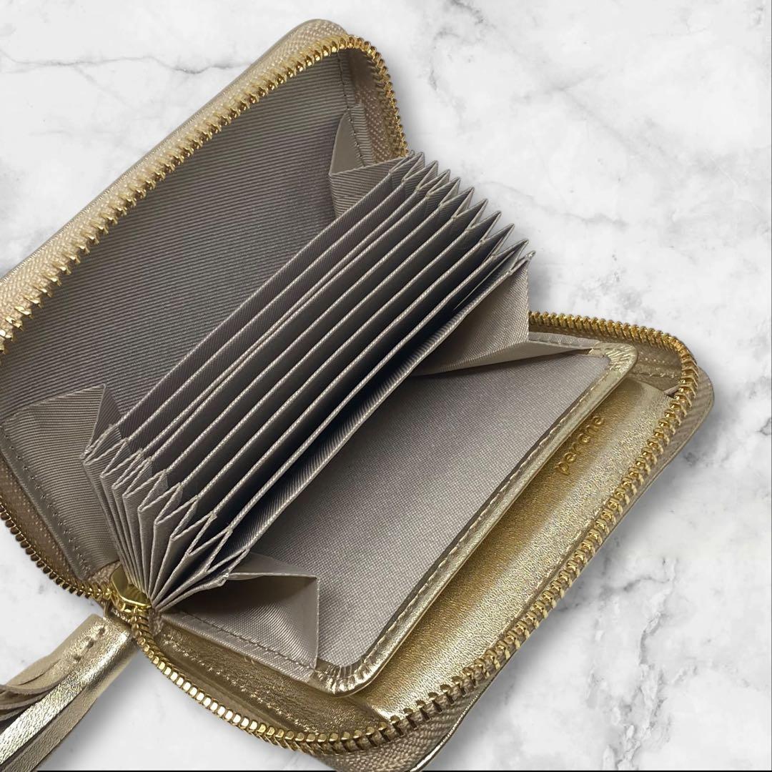 未使用 perche × ear ペルケ ドット ジャバラ折り財布 ゴールド