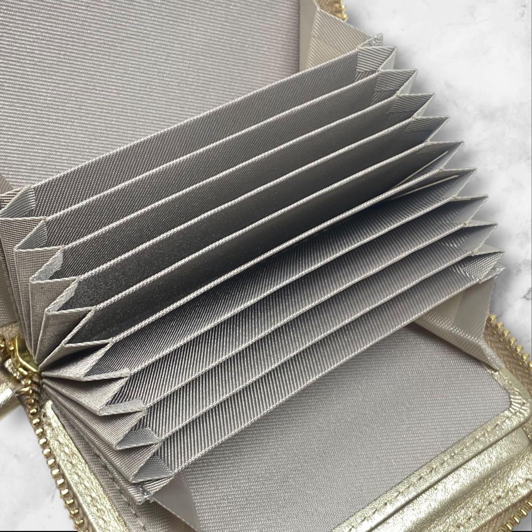 未使用 perche × ear ペルケ ドット ジャバラ折り財布 ゴールド