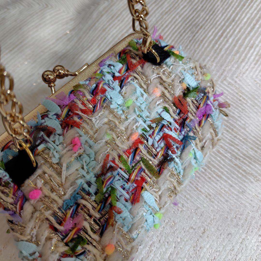 気まぐれ出品☘️ADMJがま口　高級リントンツイード