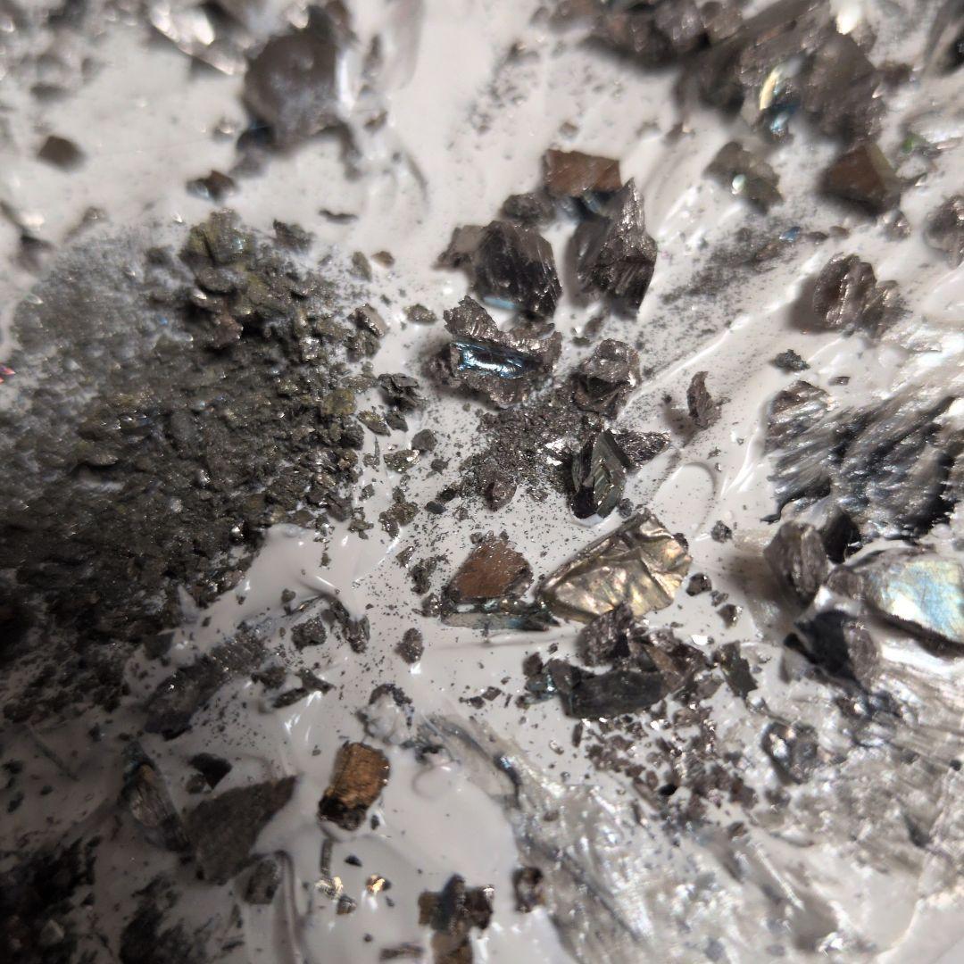 アクリル・ガッシュ 抽象アート 円形 40cm