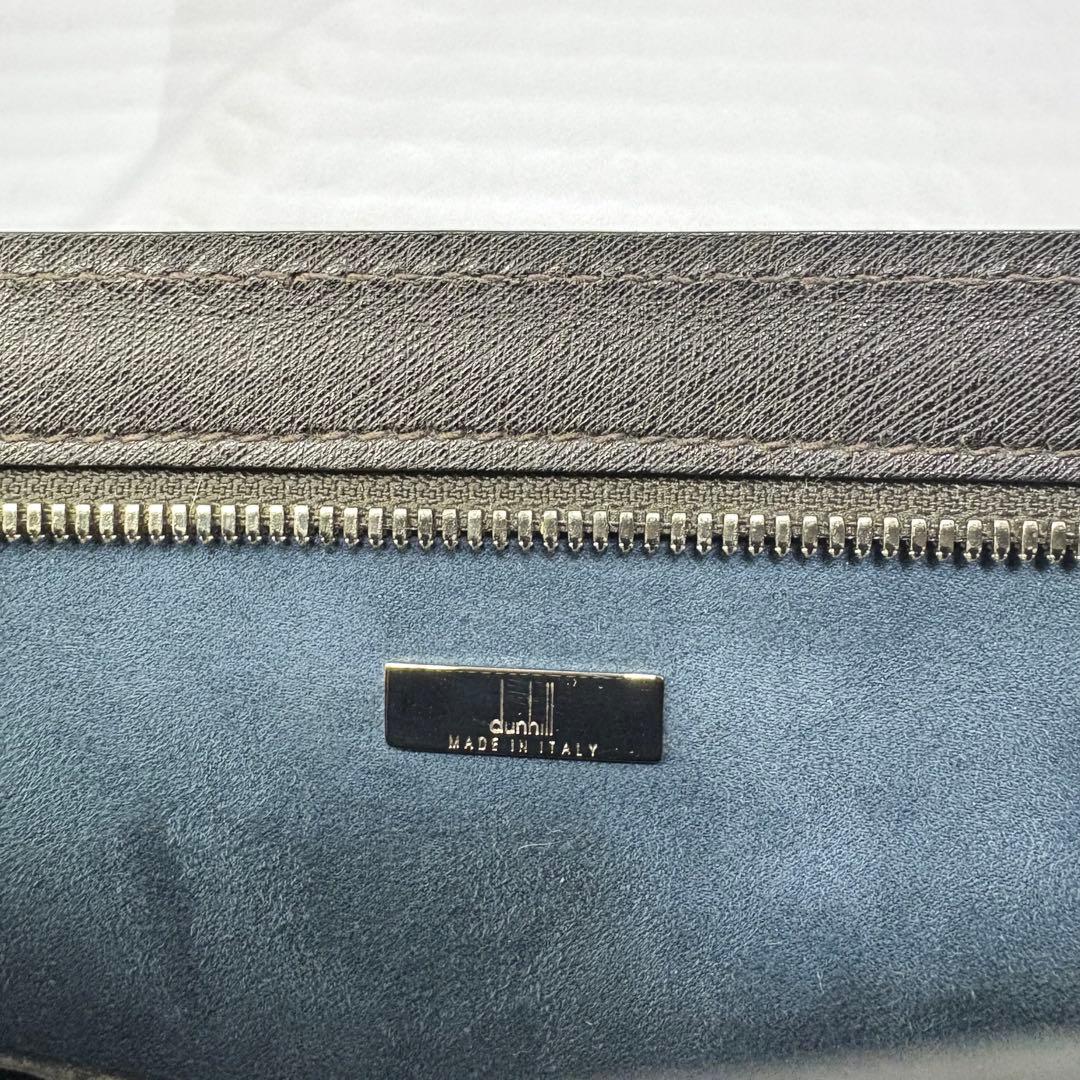 Dunhill ダンヒル ダークブラウン ビジネスバッグ　ショルダーベルト付き