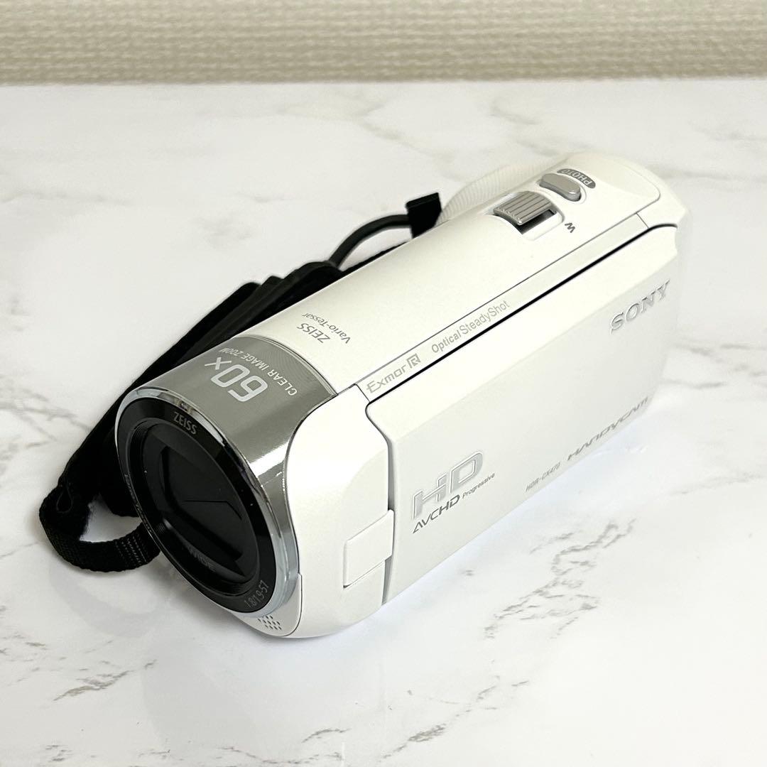 【ほぼ未使用】 SONY HDR-CX470 ビデオカメラ 本体 ホワイト