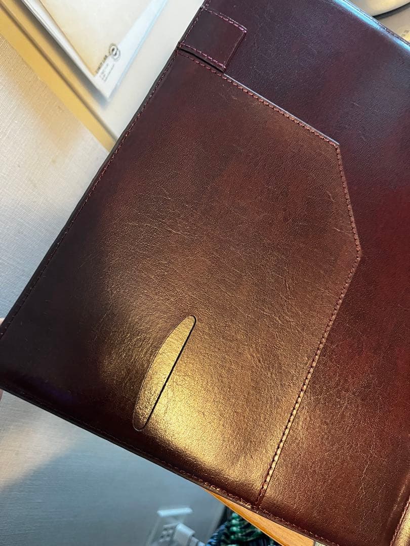 新品　メモパッド　本革　牛革　茶　A4サイズ