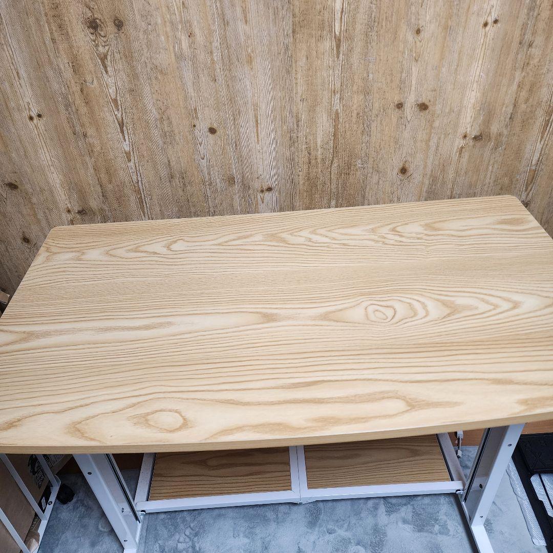 E-WIN スタンディングデスク 木目 幅91.5cm×奥行51㎝