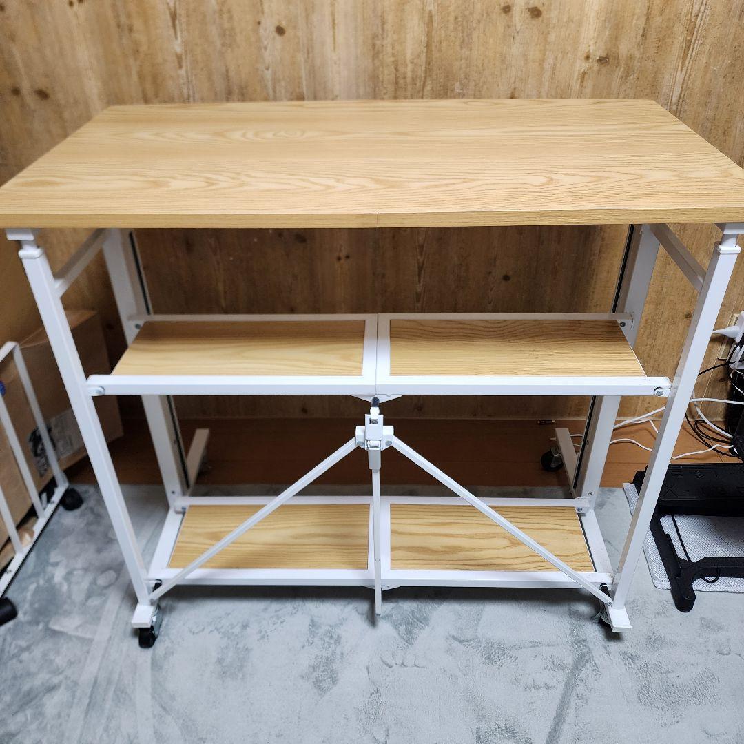 E-WIN スタンディングデスク 木目 幅91.5cm×奥行51㎝