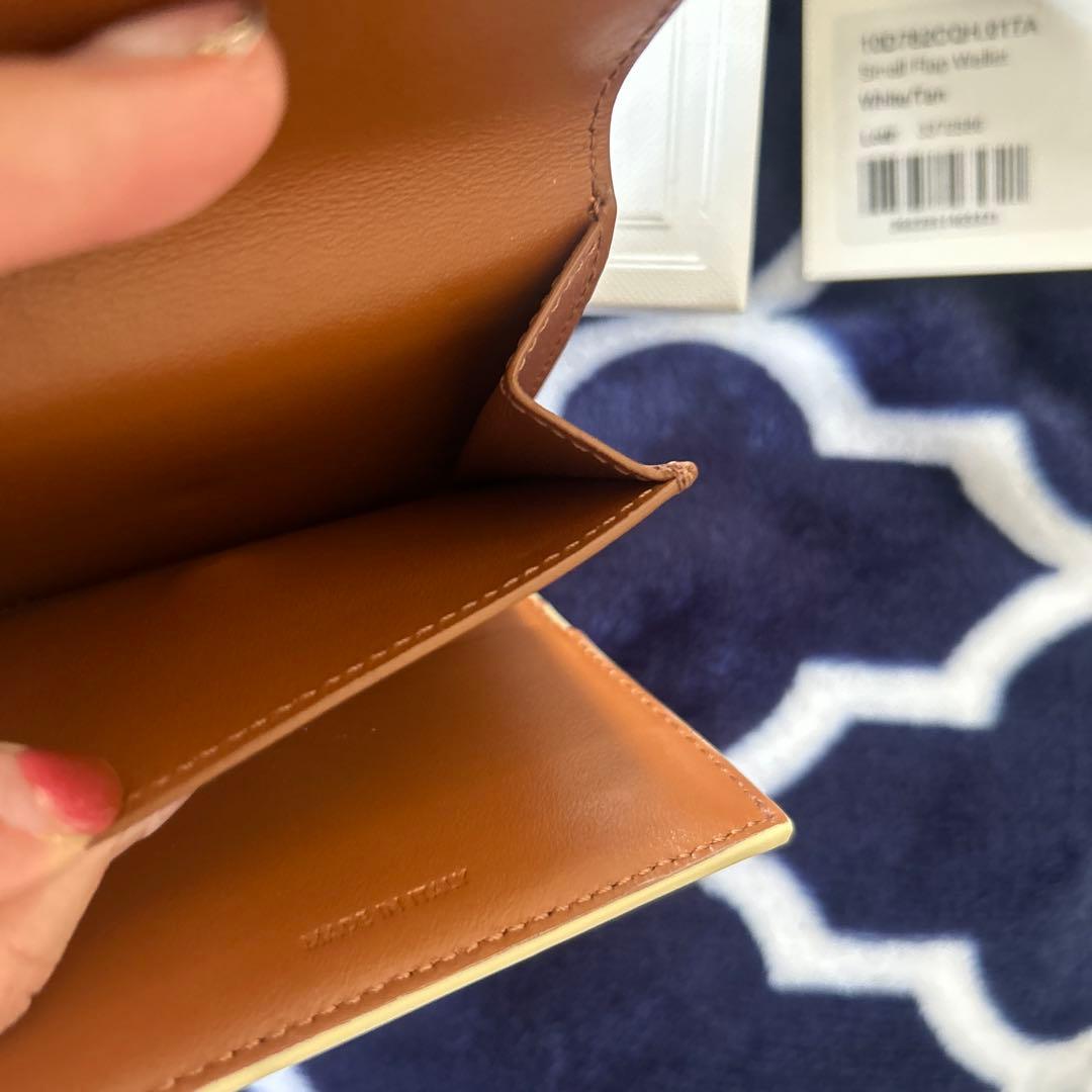 [最終価格]美品CELINE トリオンフ　三つ折り財布 アイボリー/ゴールド