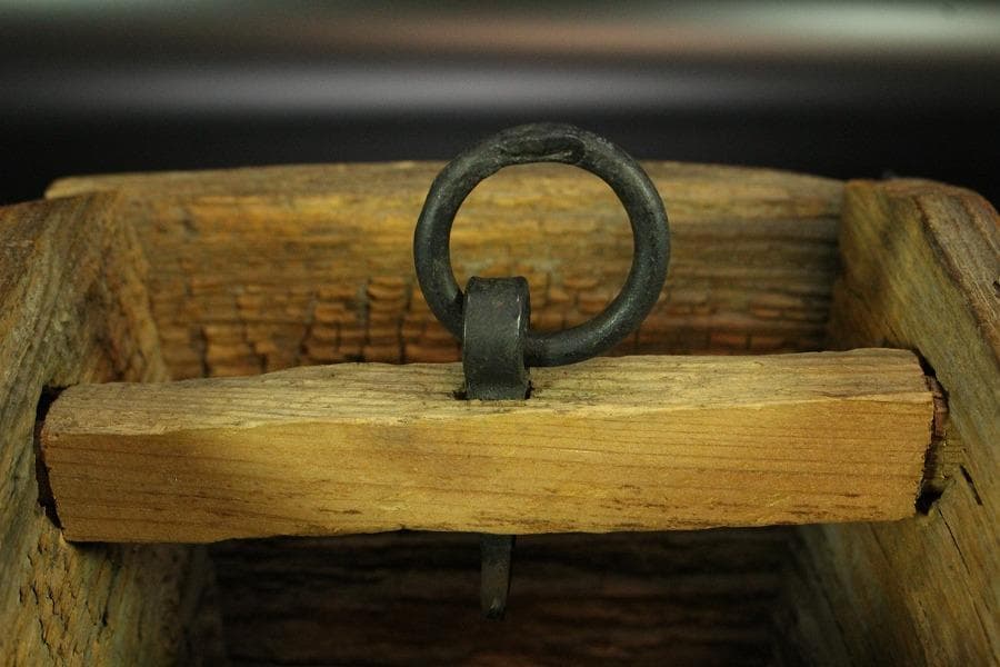 茶道具 古民具 舟板 吊瓶 花器(K-YB310)