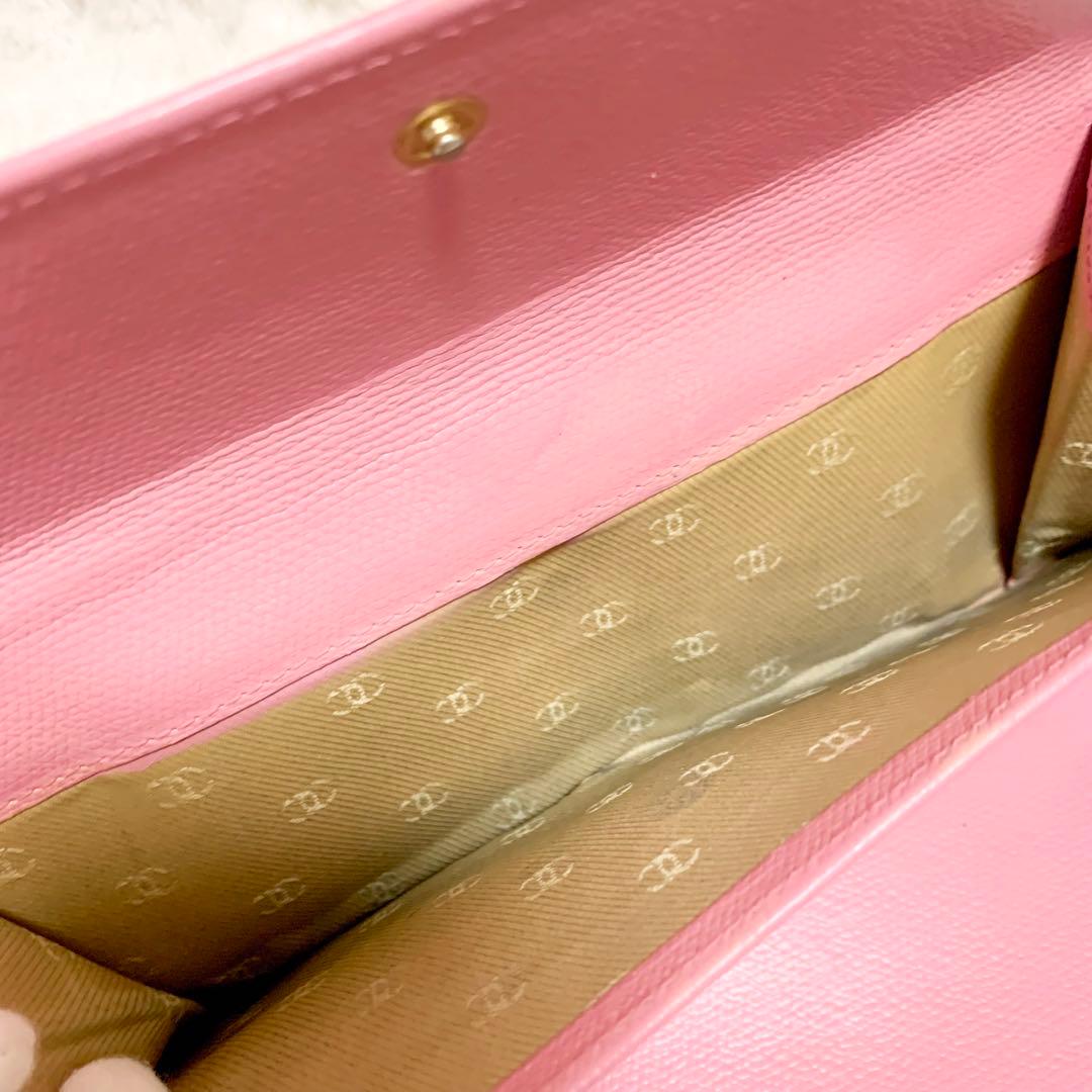 可愛いピンク！CHANEL　シャネル　ココマーク　二つ折り財布