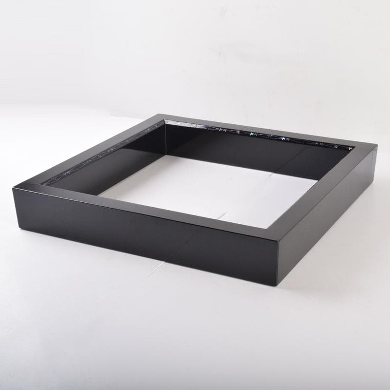 茶道具　塗師　道場宗廣作　青貝松葉蒔絵　炉縁　共箱　C　7052A