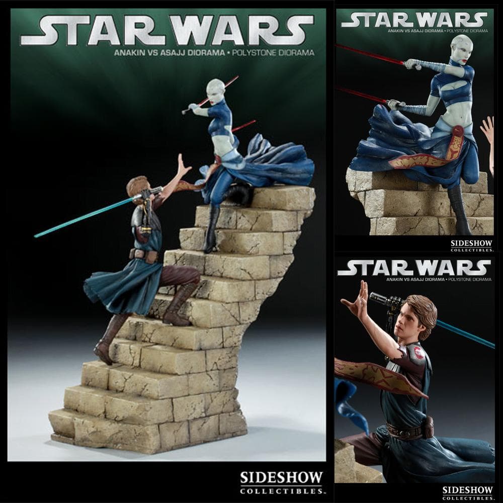 クローン・ウォーズ【アナキン vs アサージ】ジオラマ・スタチュー　サイドショウ