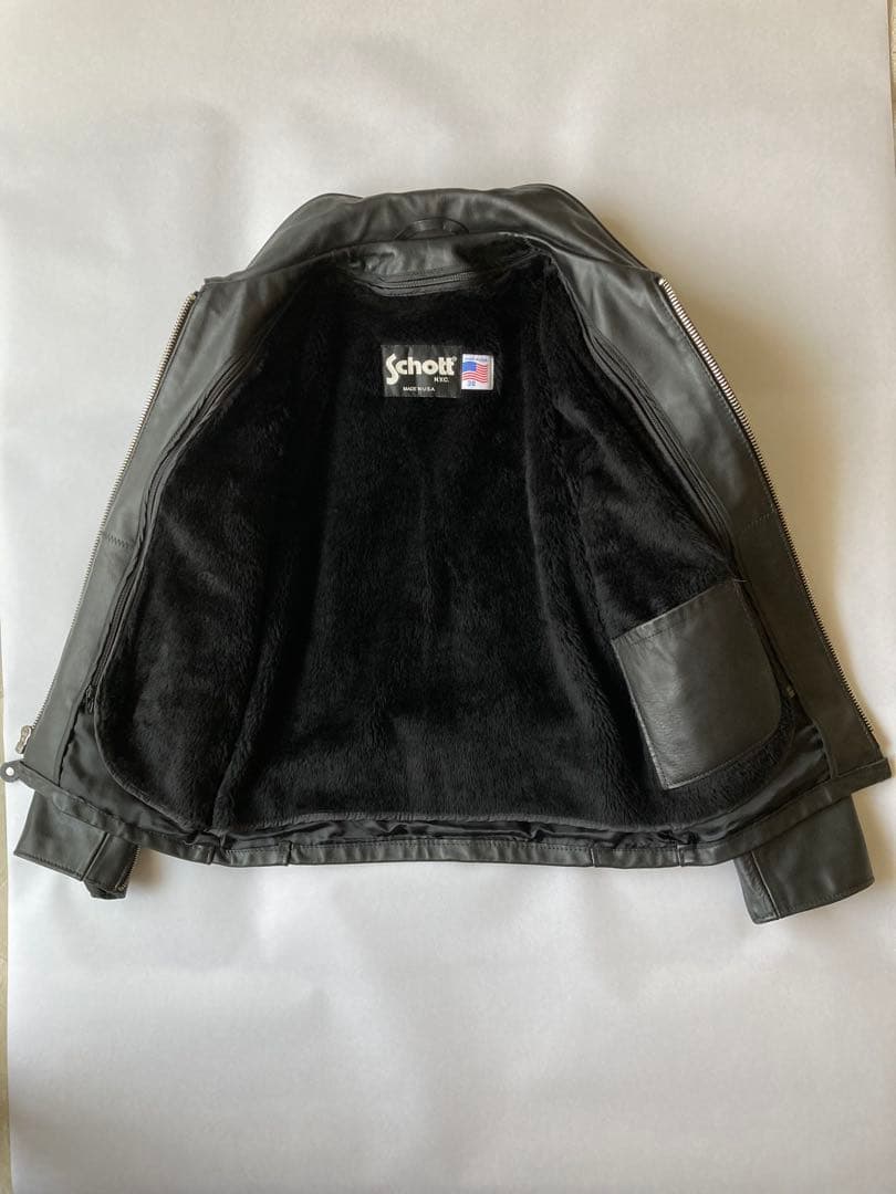 dogdog Schott 643 38 美品シングルライダースジャケット