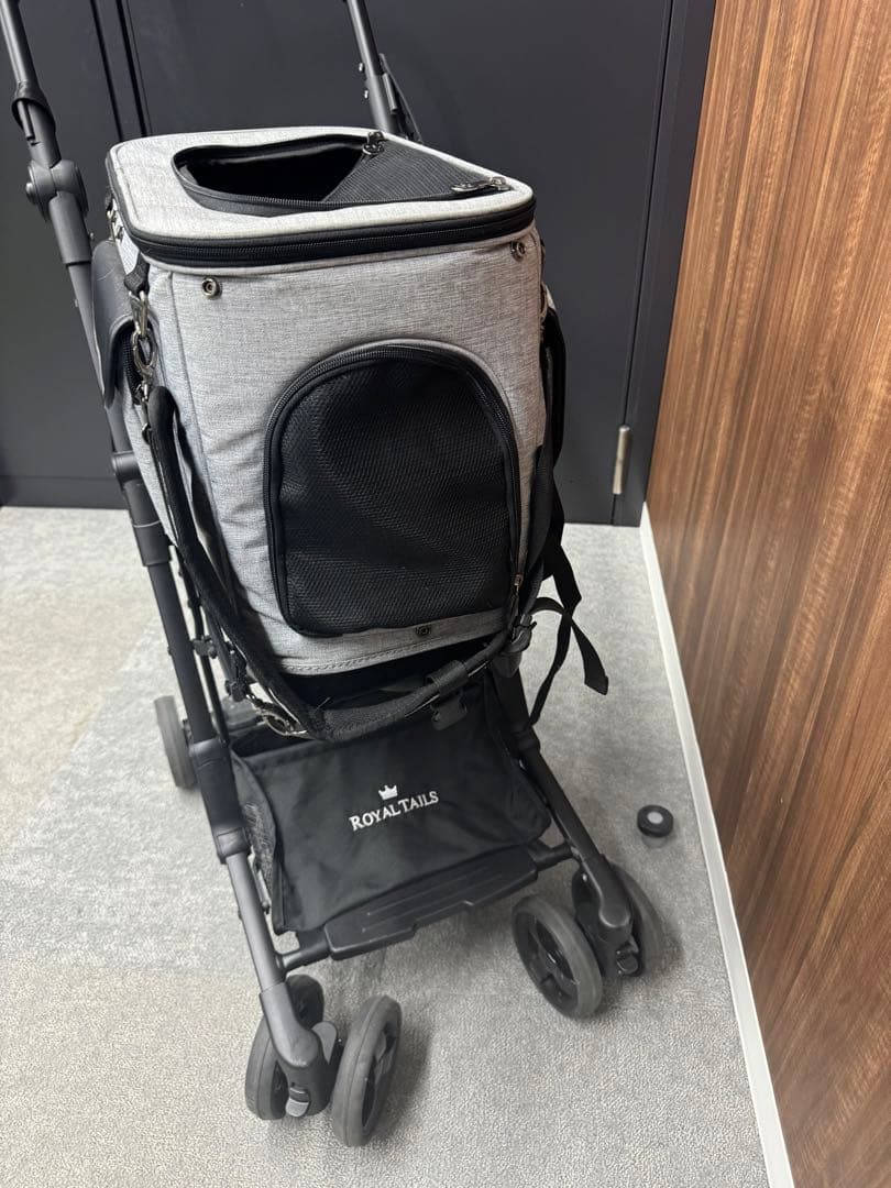 TAILS 中型犬用キャリーカート グレー