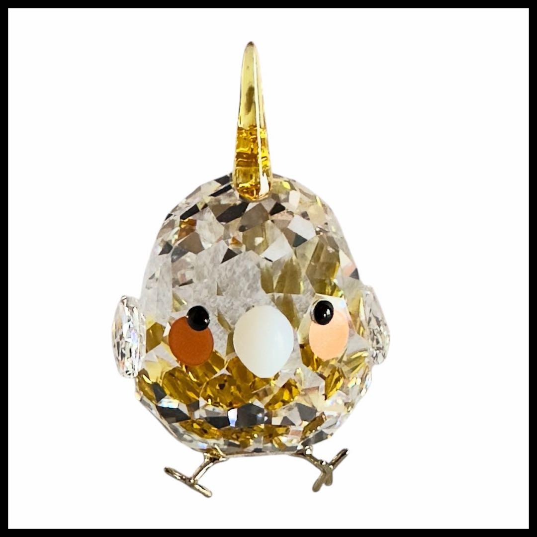 スワロフスキー クリスタル製　幸運の小鳥オブジェ