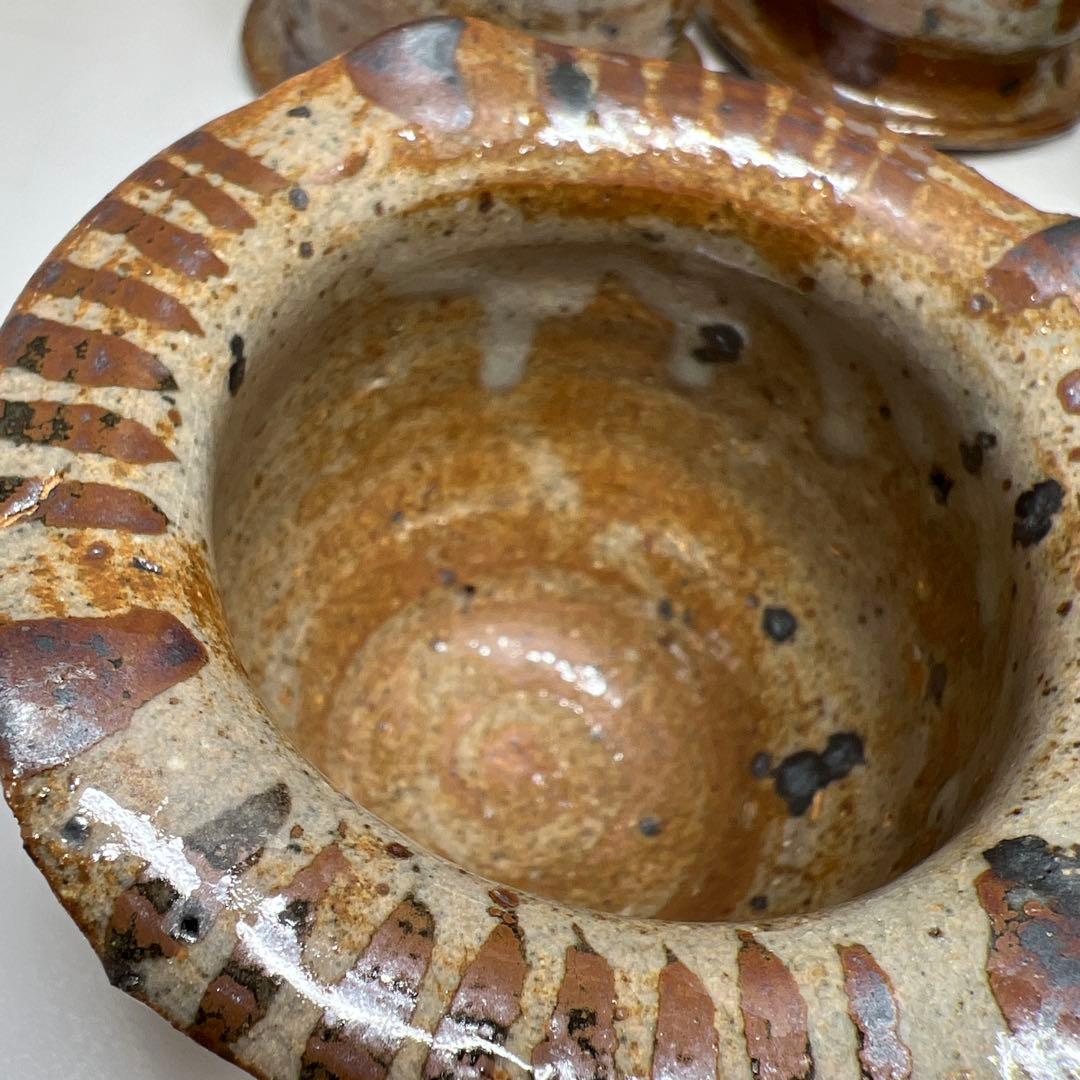 古唐津　絵唐津向付5客　口径約10㎝　東Y7-1112☆2Fトヒコ