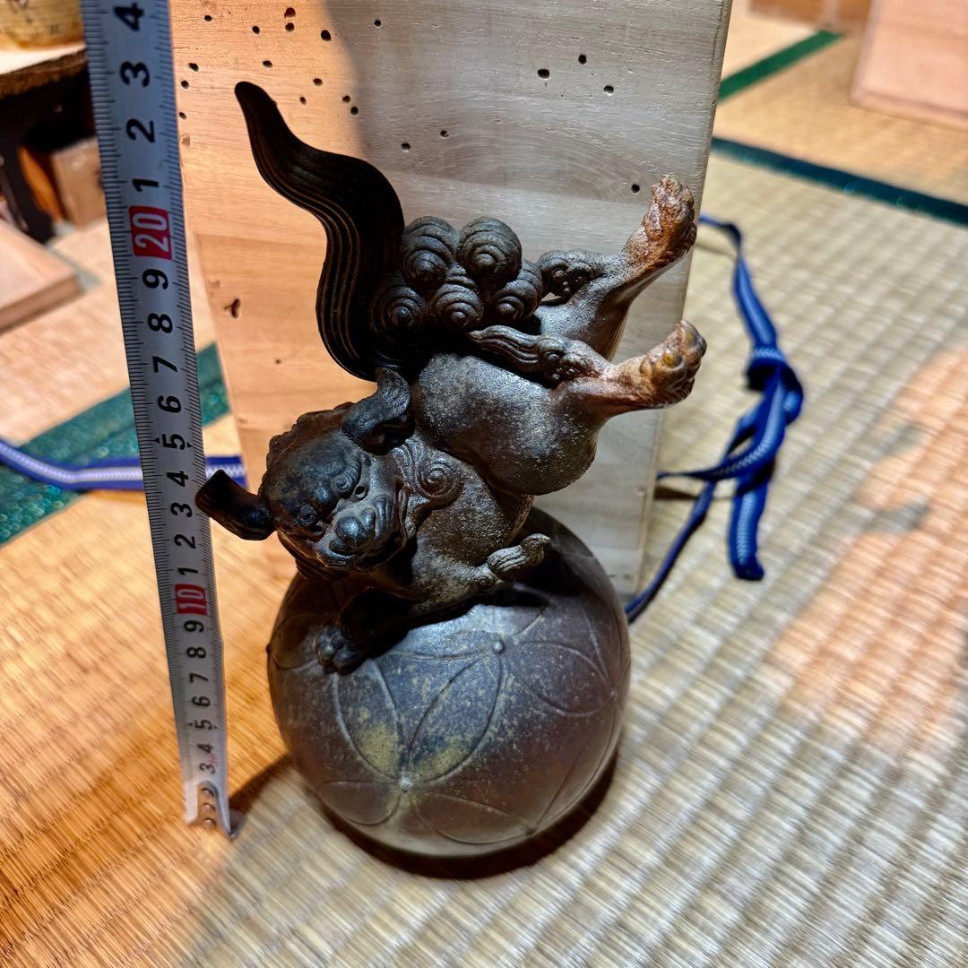 備前焼　獅子　共箱