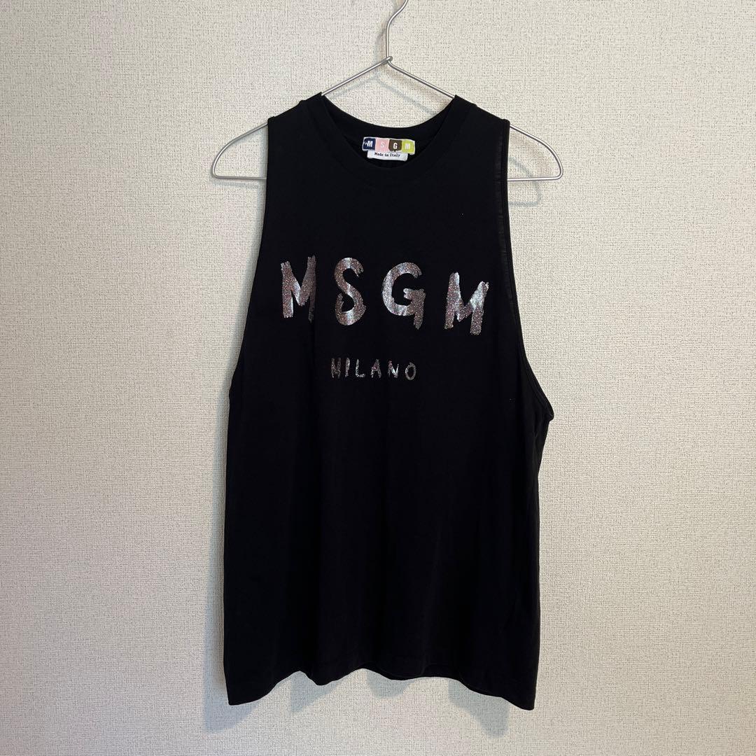 MSGM ブラック タンクトップ