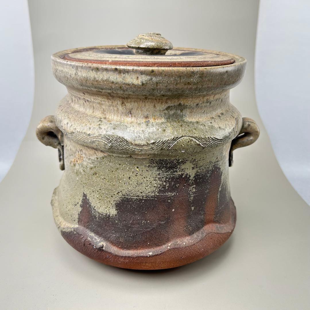 高倉国光 茶道具 水指【小石原焼耳付水指】木箱付き