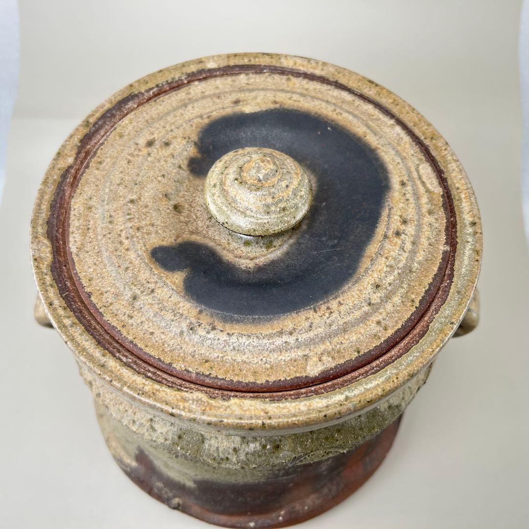 高倉国光 茶道具 水指【小石原焼耳付水指】木箱付き