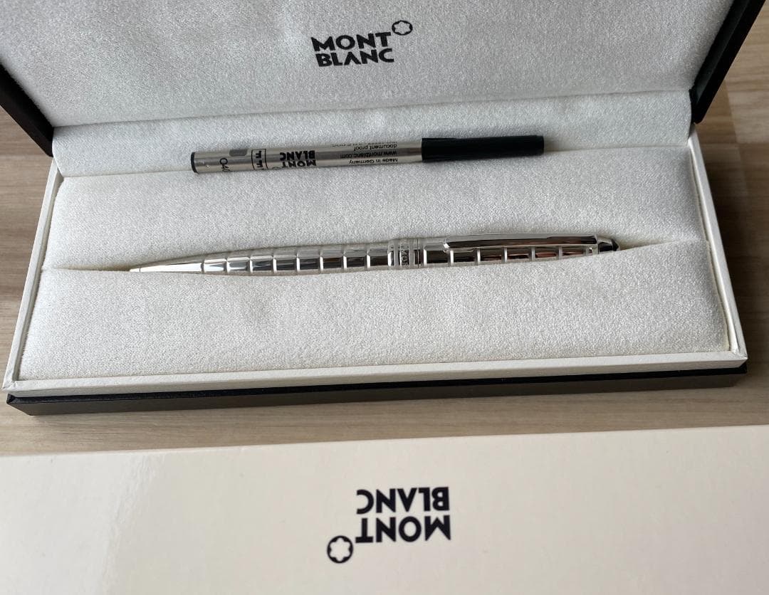 未使用に近い モンブラン ソリテール プラチナプレート ファセット ボールペン
