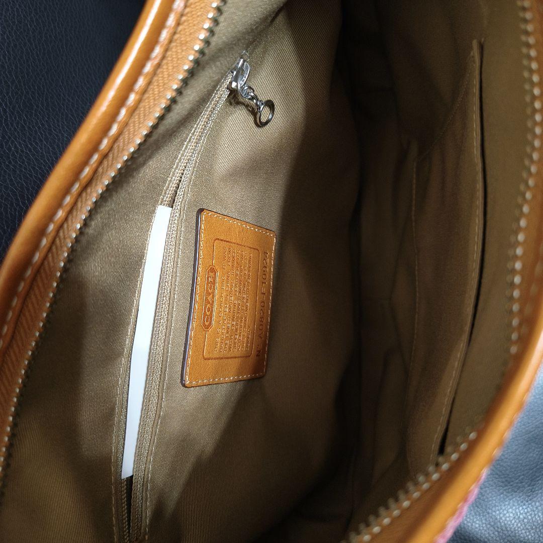 コーチ COACH ハンドバッグ シグネチャー ピンク×ブラウン