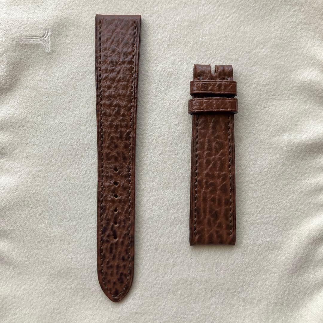 エルメス HERMES 腕時計用純正レザーベルト　幅17㎜　ブラウン　尾錠社外品
