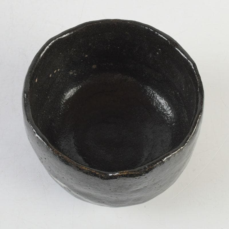 茶道具　楽吉左衛門　五代宗入作　黒楽茶碗　十一代　慶入極め箱　M　9828
