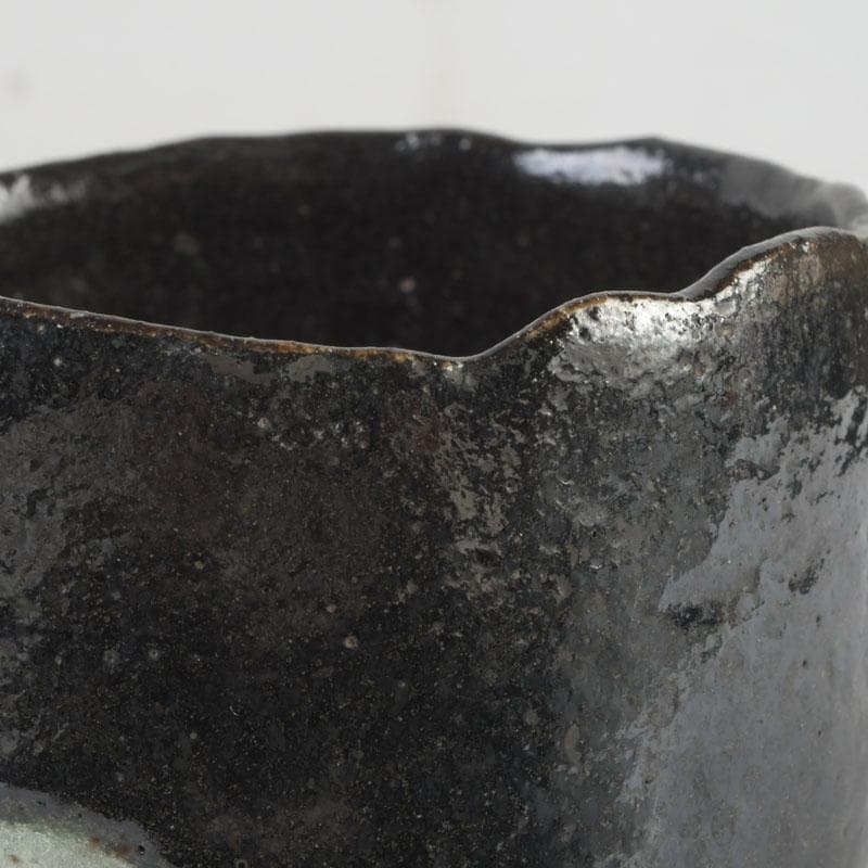 茶道具　楽吉左衛門　五代宗入作　黒楽茶碗　十一代　慶入極め箱　M　9828