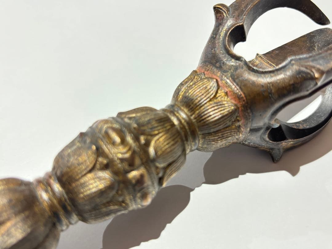 時代物「金銅五鈷杵」鎌倉時代作 一口|金剛杵 真言宗 高野山 仏具 仏教美術