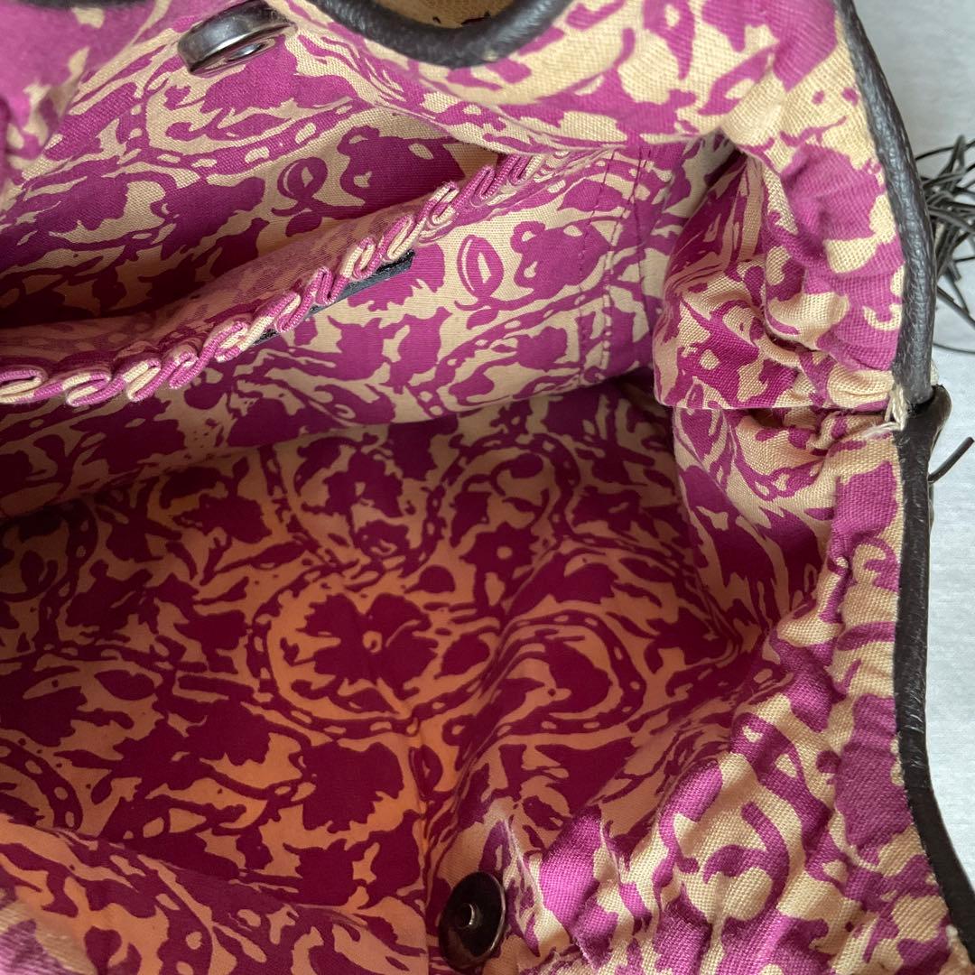 JAMIN PUESH孔雀の羽柄　刺繍バッグ【匿名配送】