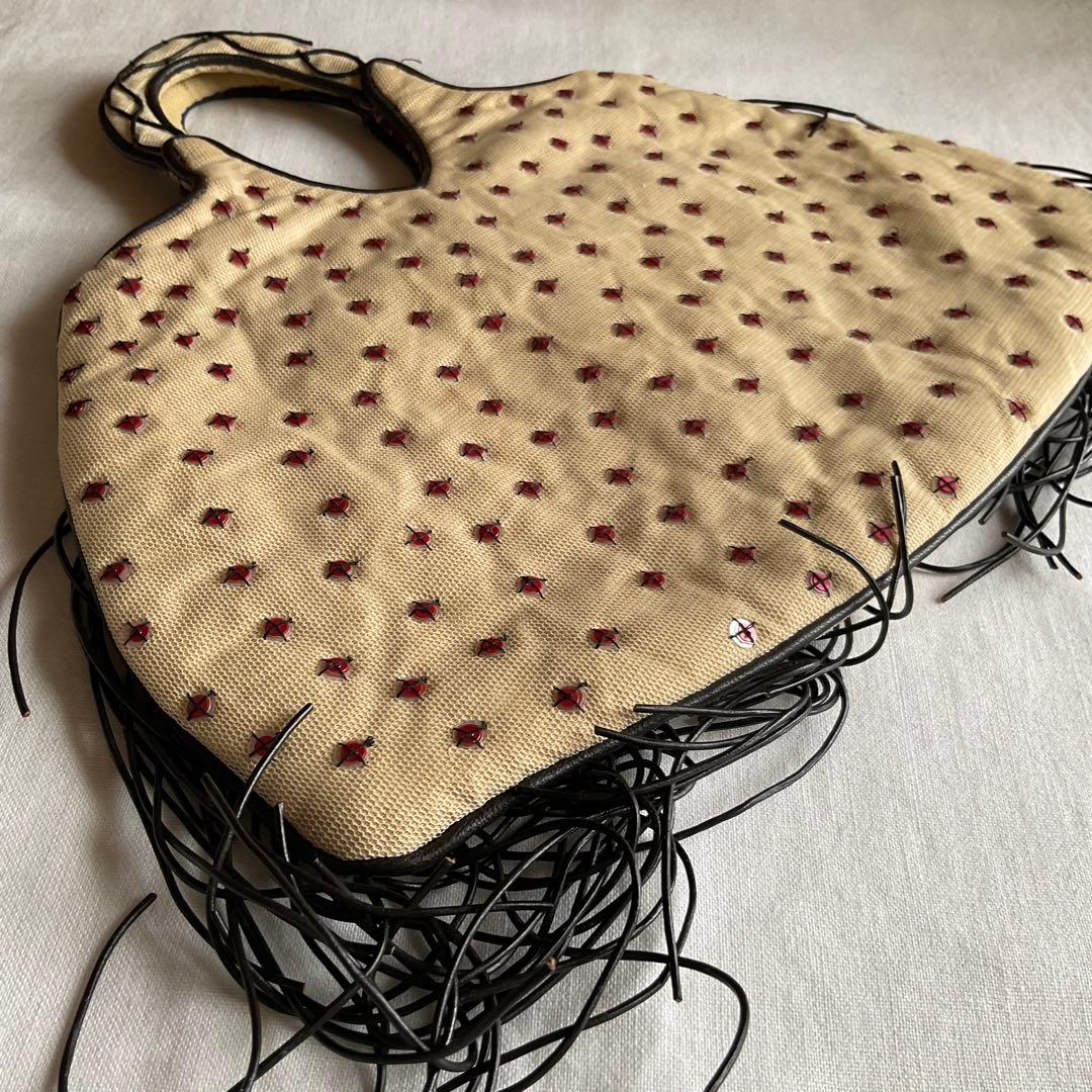 JAMIN PUESH孔雀の羽柄　刺繍バッグ【匿名配送】