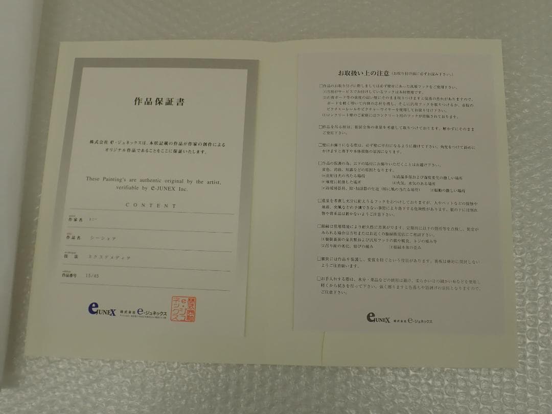 ⑫新品・保証書付 Tony トニー「シーショア」ミクスドメディア　アールビバン