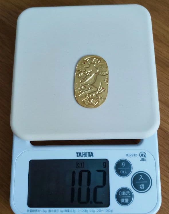 純金製 梅うぐいす小判 光則 希少レア品 10.2グラム K24