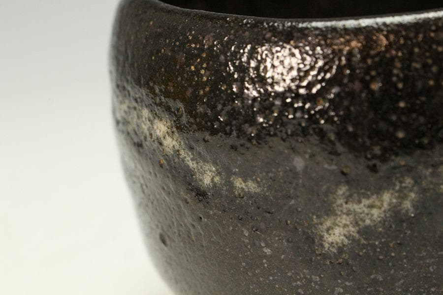 茶道具 楽 黒茶碗 丹楽作 共箱(K-A222)
